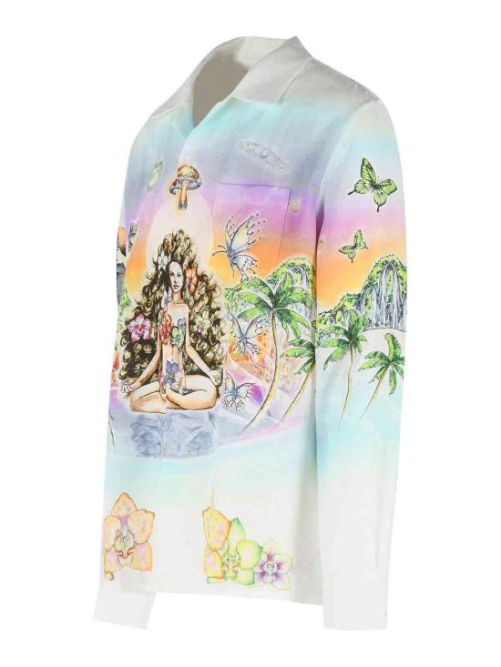 26SS 카사블랑카 긴팔 셔츠 MSS26SH00605 White - CASABLANCA