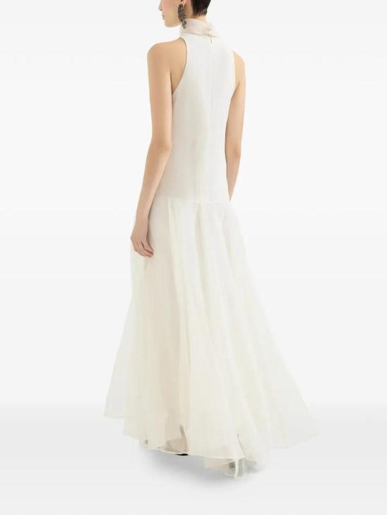 26SS 브루넬로 쿠치넬리 미디 스커트 MF940A5419C9597 White - BRUNELLO CUCINELLI