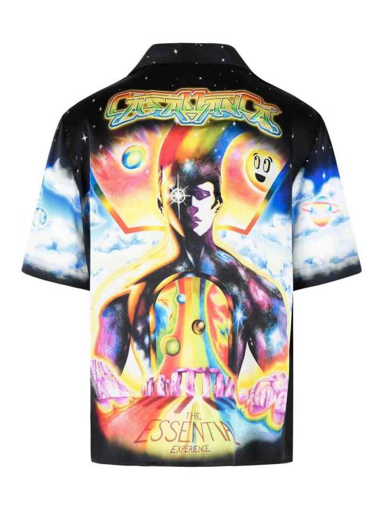 26SS 카사블랑카 반팔 셔츠 MSP26SH00307 Black - CASABLANCA