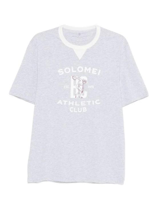 26SS 브루넬로 쿠치넬리 반팔 티셔츠 M0B131001GCPW85 Grey