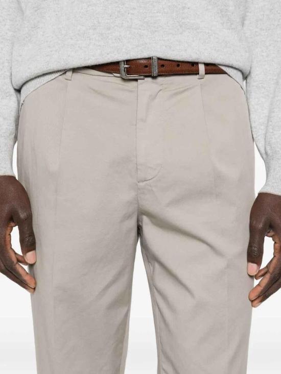 26SS 브루넬로 쿠치넬리 스트레이트 팬츠 M289LE1450C6035 Brown - BRUNELLO CUCINELLI