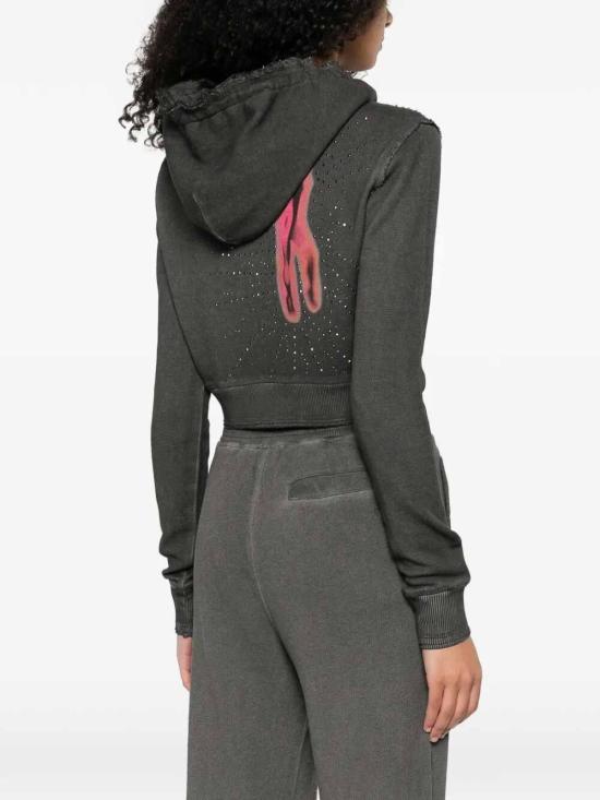 26SS 디젤 후드 티셔츠 A209890DCCD9CBA Grey - DIESEL