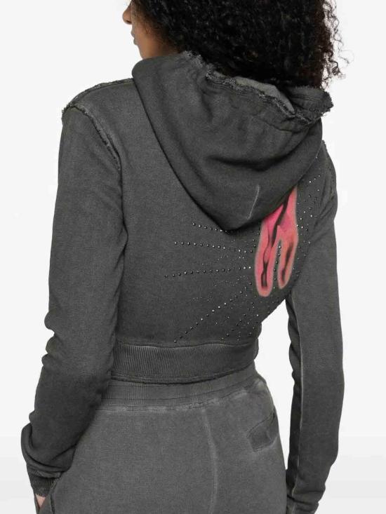 26SS 디젤 후드 티셔츠 A209890DCCD9CBA Grey - DIESEL