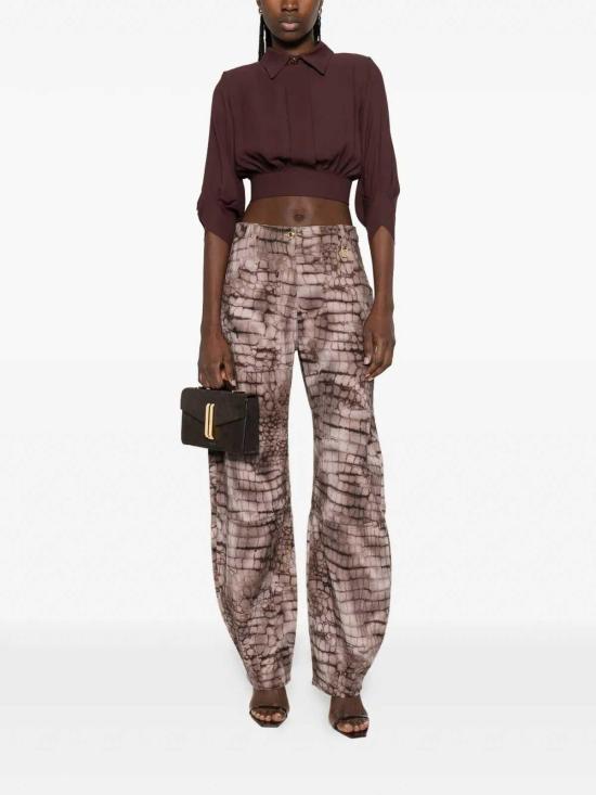 26SS 엘리자베타프랜치 스트레이트 팬츠 PJ31D61E2644 Brown - ELISABETTA FRANCHI