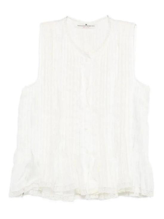 26SS 에르마노 설비노 민소매 티셔츠 D482L372APRQZ10602 White