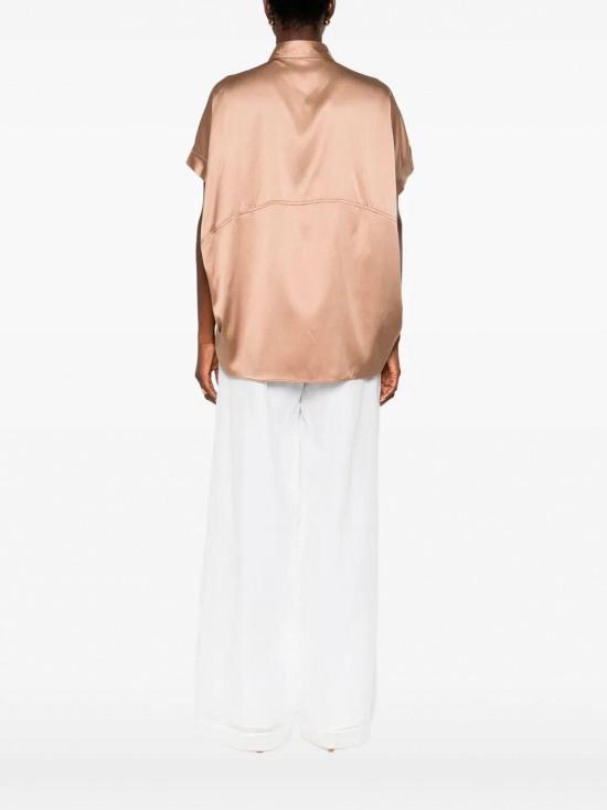 26SS 브루넬로 쿠치넬리 실크 블라우스 M0C59RA915C9237 Beige - BRUNELLO CUCINELLI