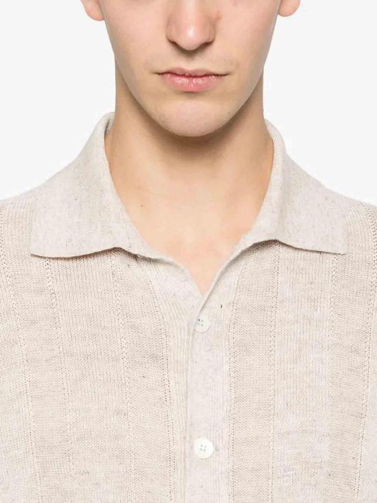 26SS 브루넬로 쿠치넬리 리넨 립 코튼 반소매 셔츠 M2L707805CSN89 - BRUNELLO CUCINELLI