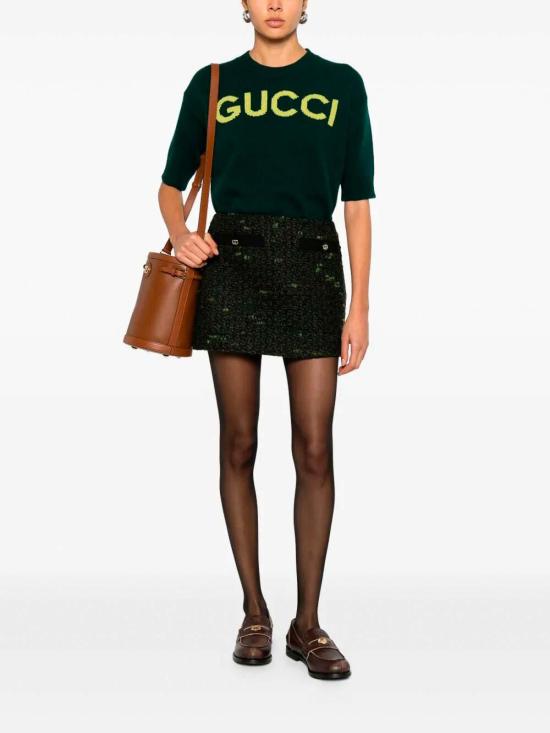 26SS 구찌 인타르시아 소프트 울 탑 851972XKEBC3027 Green - GUCCI