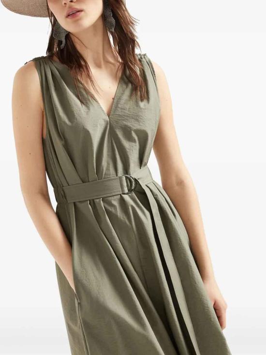 26SS 브루넬로 쿠치넬리 미디 스커트 M0F79A5092C3066 Green - BRUNELLO CUCINELLI