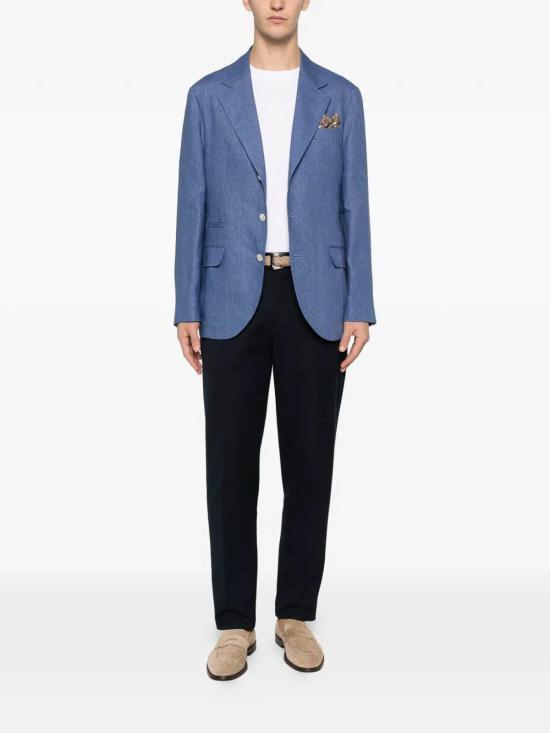 26SS 브루넬로 쿠치넬리 리넨 디컨스트럭티드 재킷 MB4307BTDC013 Denim - BRUNELLO CUCINELLI