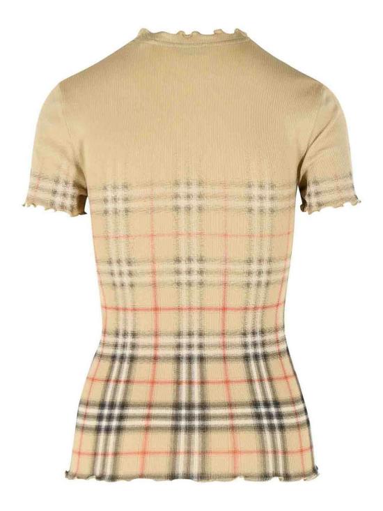 26SS 버버리 그라데이션 체크 스트레치 코튼 탑 8119042 - BURBERRY