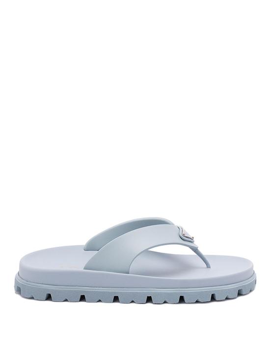 26SS 프라다 러버 통 샌들 1Y420N3LKKF020F0012 Light Blue