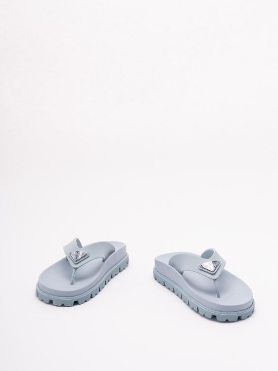 26SS 프라다 러버 통 샌들 1Y420N3LKKF020F0012 Light Blue - PRADA