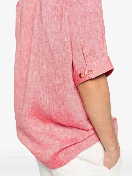 26SS 브루넬로 쿠치넬리 반팔 셔츠 MM6840619C128 Red - BRUNELLO CUCINELLI