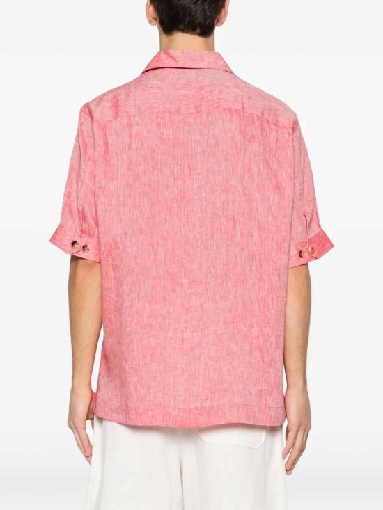26SS 브루넬로 쿠치넬리 반팔 셔츠 MM6840619C128 Red - BRUNELLO CUCINELLI