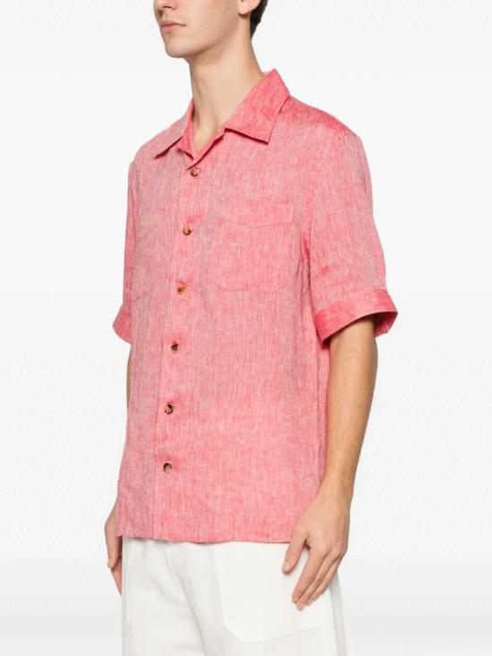 26SS 브루넬로 쿠치넬리 반팔 셔츠 MM6840619C128 Red - BRUNELLO CUCINELLI