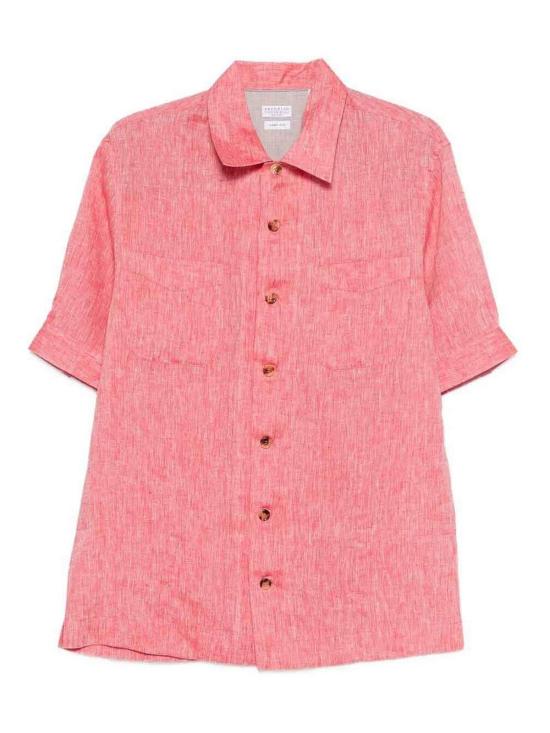 26SS 브루넬로 쿠치넬리 반팔 셔츠 MM6840619C128 Red