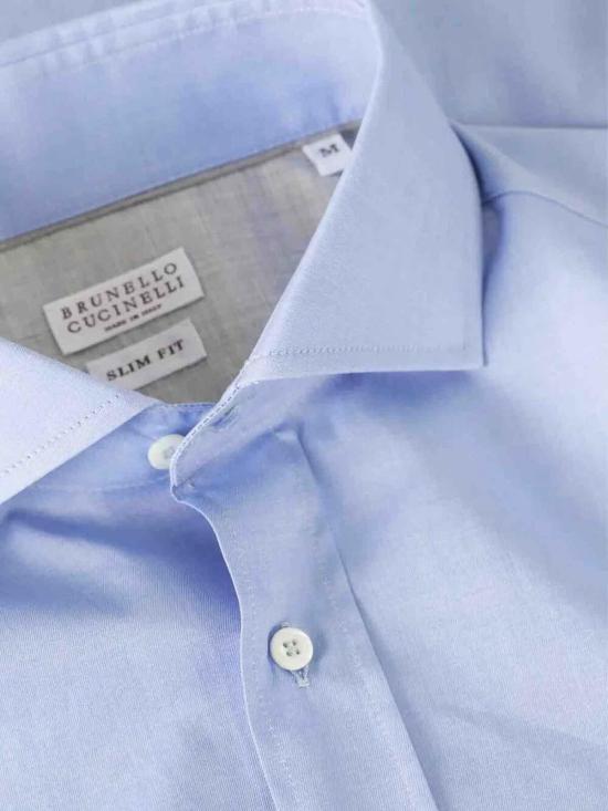 26SS 브루넬로 쿠치넬리 긴팔 셔츠 MBUC41718C038 Light Blue - BRUNELLO CUCINELLI