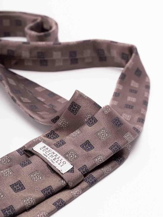 26SS 브루넬로 쿠치넬리 넥타이 MX8600018CKP89 Brown - BRUNELLO CUCINELLI
