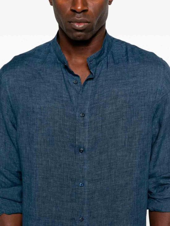 26SS 브루넬로 쿠치넬리 긴팔 셔츠 MF6300625C018 Dark Blue - BRUNELLO CUCINELLI