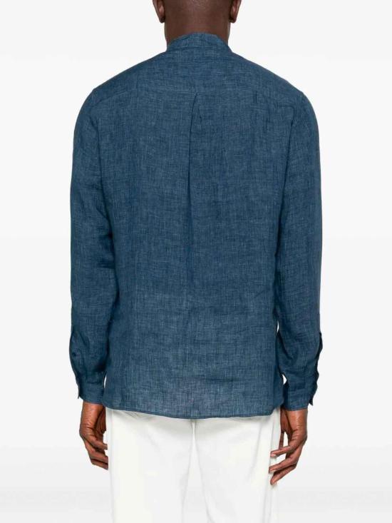 26SS 브루넬로 쿠치넬리 긴팔 셔츠 MF6300625C018 Dark Blue - BRUNELLO CUCINELLI