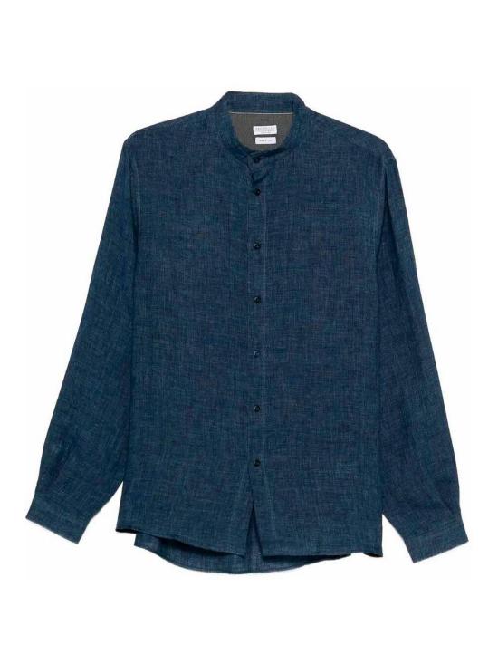 26SS 브루넬로 쿠치넬리 긴팔 셔츠 MF6300625C018 Dark Blue