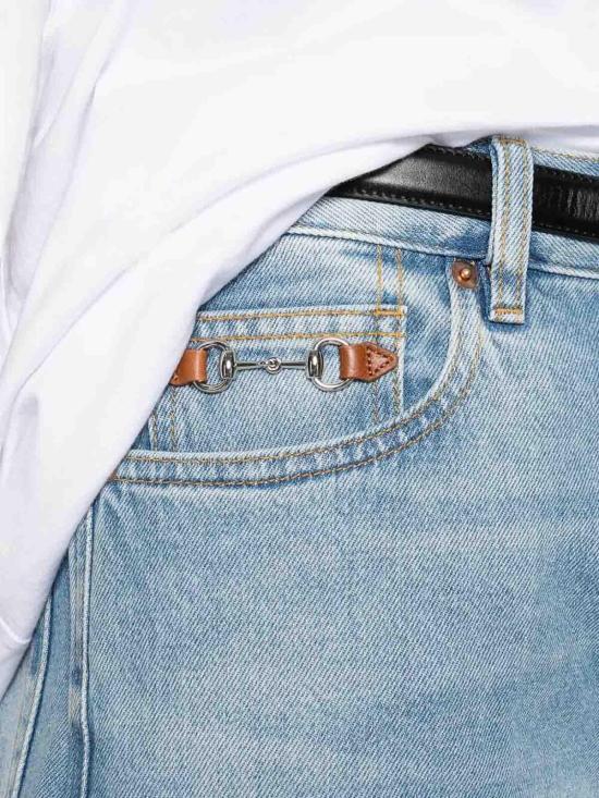 26SS 구찌 스트레이트 팬츠 852212XDDDA4011 Blue - GUCCI