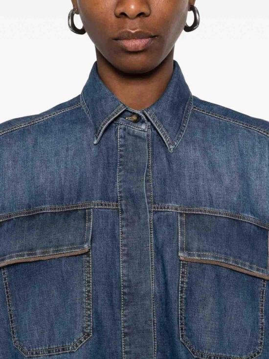 26SS 브루넬로 쿠치넬리 셔츠 MH192RB506C9562 Denim - BRUNELLO CUCINELLI