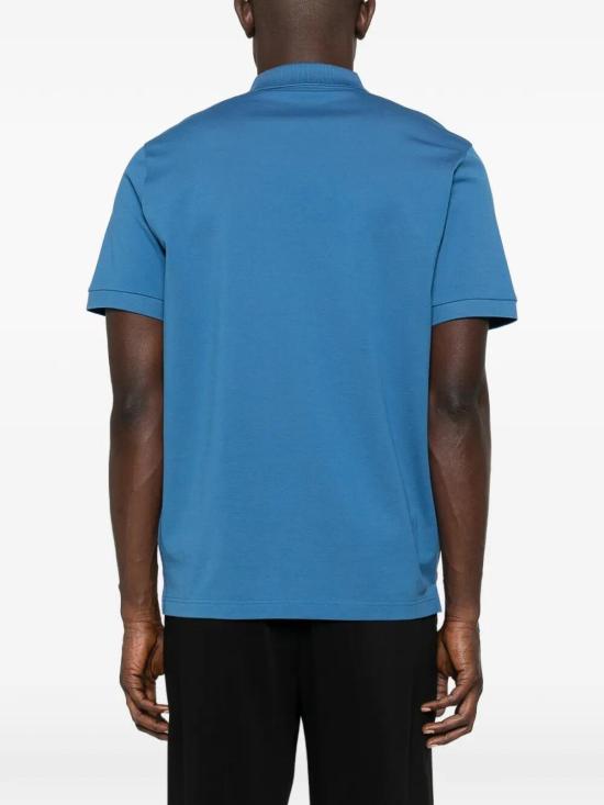 26SS 프라다 로고 모티프 폴로 셔츠 UJN4441867SWM3F0076 Light Blue - PRADA