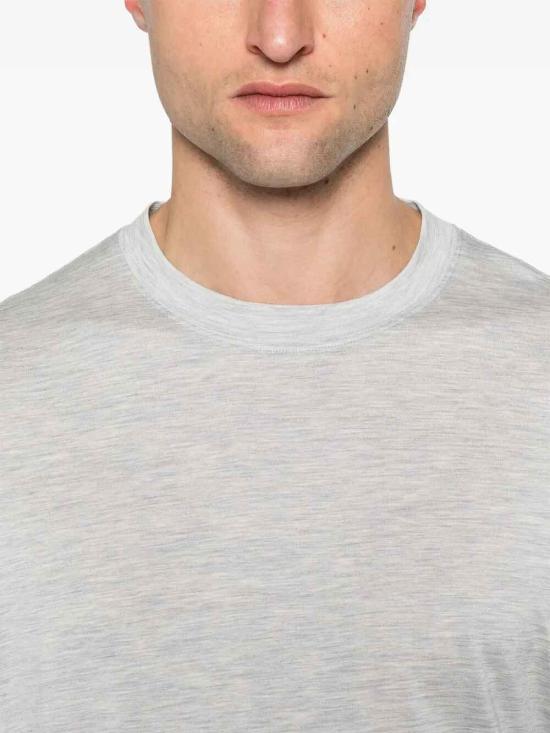 26SS 브루넬로 쿠치넬리 반팔 티셔츠 MD8211308C570 Light Grey - BRUNELLO CUCINELLI