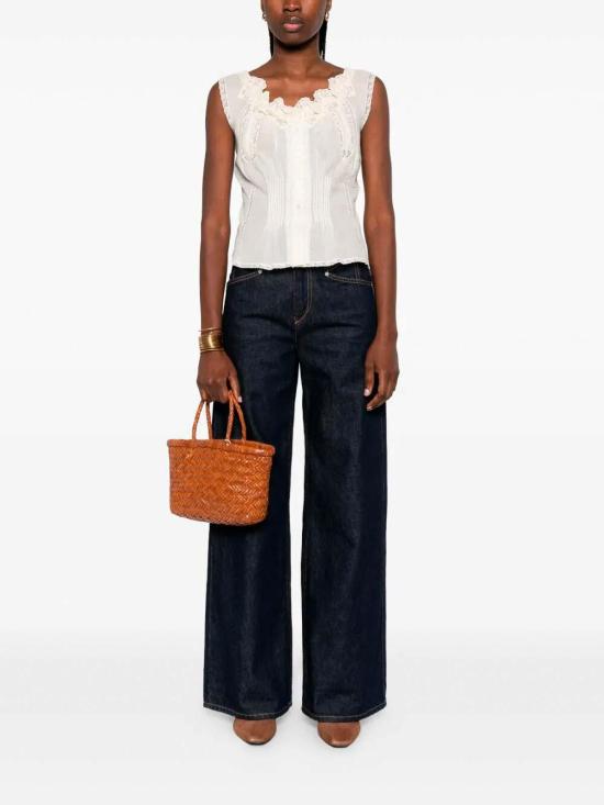 26SS 에르마노 설비노 민소매 티셔츠 D482L300APJBN10104 Cream - ERMANNO SCERVINO