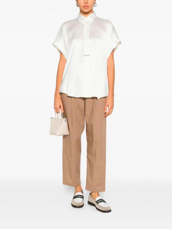 26SS 브루넬로 쿠치넬리 실크 블라우스 M0C59RA915C600 Beige - BRUNELLO CUCINELLI