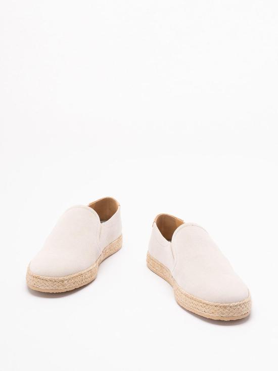 26SS 브루넬로 쿠치넬리 로프 인서트 스웨이드 슬립온 MZUOHEI837CXU27 White - BRUNELLO CUCINELLI