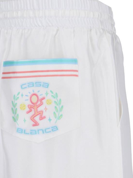 26SS 카사블랑카 스트레이트 팬츠 M SP26 TR 399 01 DANCE JOY White - CASABLANCA