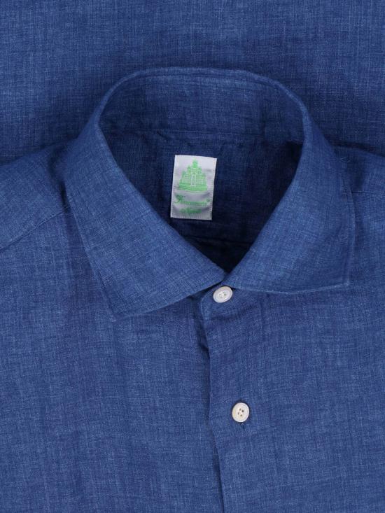 26SS 피나모레 셔츠 C0650 GAETA LUIGI 10 Blue - FINAMORE