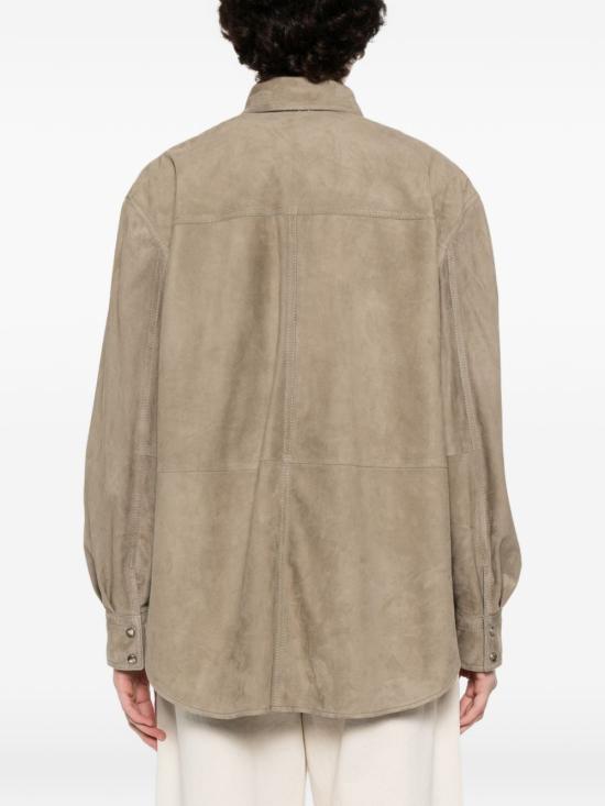 26SS 브루넬로 쿠치넬리 셔츠 MPCAL7436 C8850 Kaki - BRUNELLO CUCINELLI