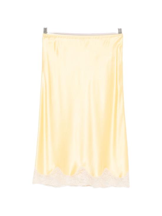 26SS 생로랑 미디 스커트 851414 Y7G277262 Yellow