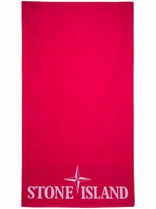  스톤 아일랜드 로고 비치타올 761593366 V0087 Fuchsia