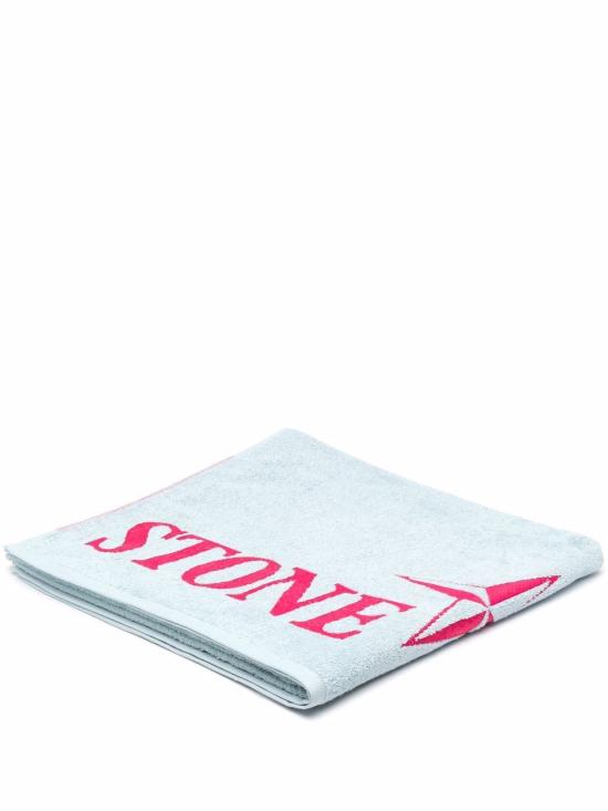  스톤 아일랜드 로고 테리코튼 비치타올 761593366 V0044 Clear Blue