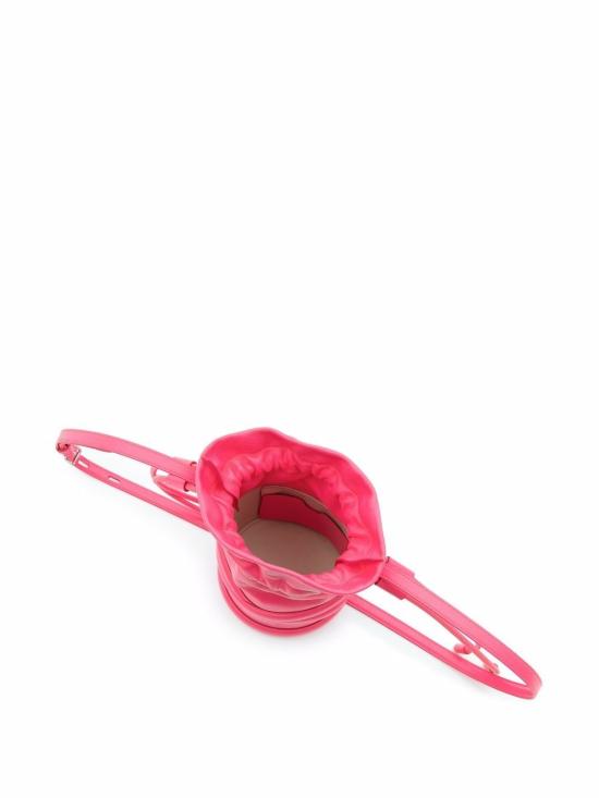  알렉산더 맥퀸 소프트 드로스트링 레더 버킷 커브백 696811 1AXAC5907 Fuchsia - ALEXANDER MCQUEEN