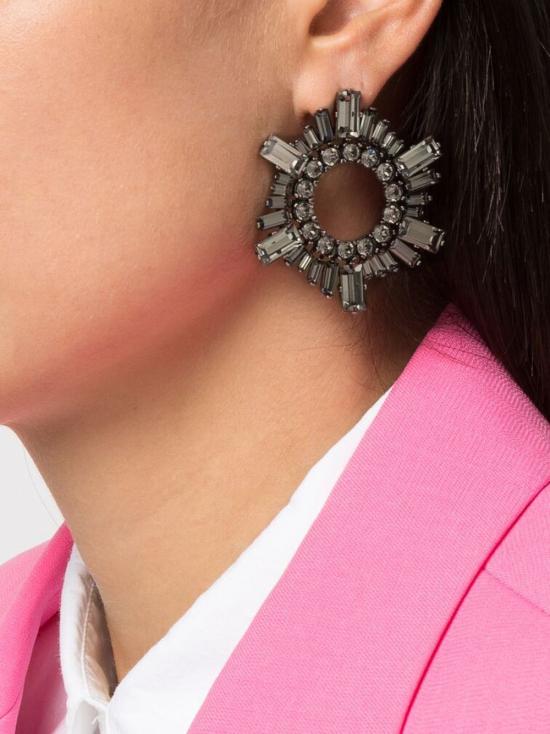  아미나 무아디 이어링 MINIBEGUM CRYSTALBLACK ANTIQUE Black - AMINA MUADDI