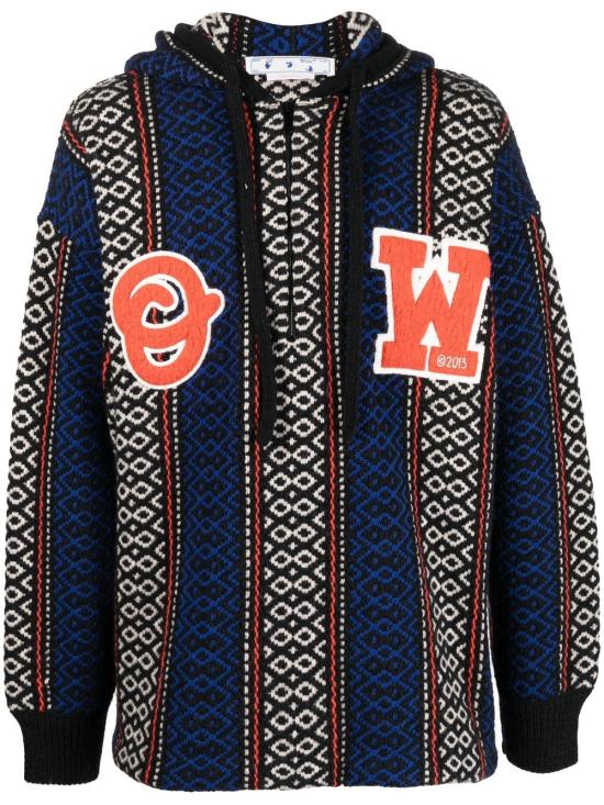  오프화이트 후드 티셔츠 OMHA153F22KNI001 6020 Brown