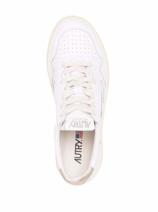 26SS 오트리 메달리스트 로우 레더 스니커즈 AULWLL06WHTGOLD White - AUTRY