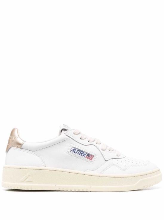 26SS 오트리 메달리스트 로우 레더 스니커즈 AULWLL06WHTGOLD White