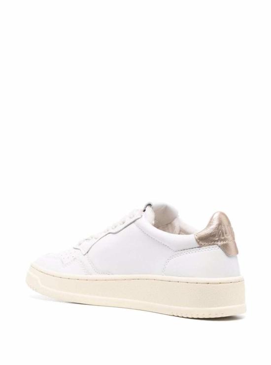 26SS 오트리 메달리스트 로우 레더 스니커즈 AULWLL06WHTGOLD White - AUTRY