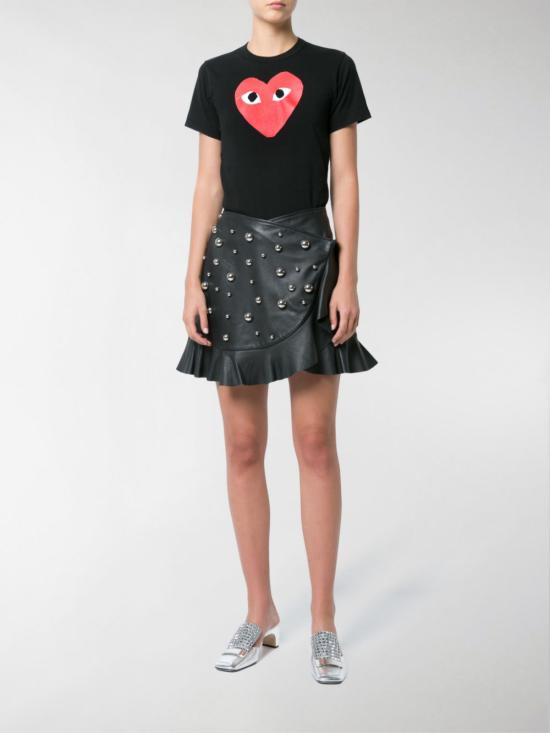  꼼데가르송 반팔 티셔츠 P1T111 REDHEART1 Black - COMME DES GARCONS