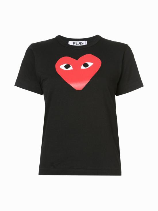  꼼데가르송 반팔 티셔츠 P1T111 REDHEART1 Black - COMME DES GARCONS