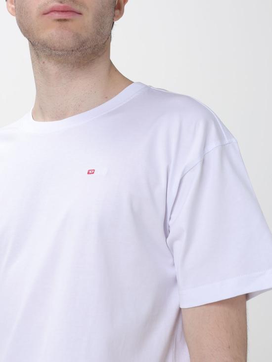 26SS 디젤 반팔 티셔츠 A201980NIAX 100 White - DIESEL