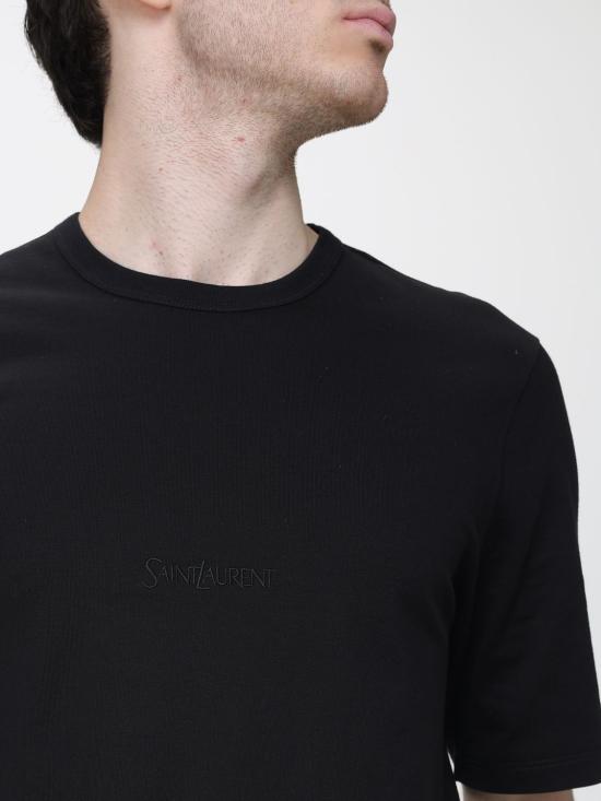 26SS 생로랑 반팔 티셔츠 857461Y37XE 1000 Black - SAINT LAURENT