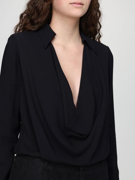 26SS 엘리자베타프랜치 블라우스 CB00261E2 110 Black - ELISABETTA FRANCHI